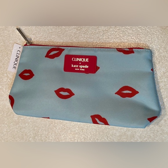 CLINIQUE KATE SPADE NEW YORK COSMETIC MAKE~UP BAG💋NWT - Picture 4 of 4